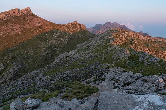 Puig Major, the island's tallest mountain, on the right
