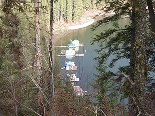 Floating homes on Hidden Lake.