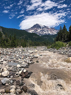 Mount Rainer and Nisqually River from Wonderland Trail