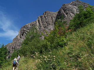 BC and Todd almost to the saddle.