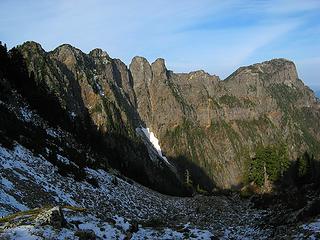 Looking back at the steep east wall of Persis