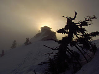 Pilchuck Sunset Through The Clouds