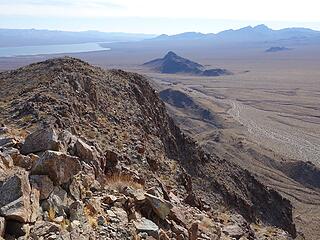 profile of buttress descending right edge