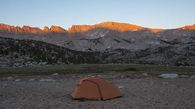 Camp at Pine Creek Pass. Tired but slowly acclimatizing. All camps on this trip were above 10,000 feet.