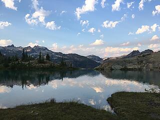 Some of the only clouds above us the entire trip at Bacon Laken.