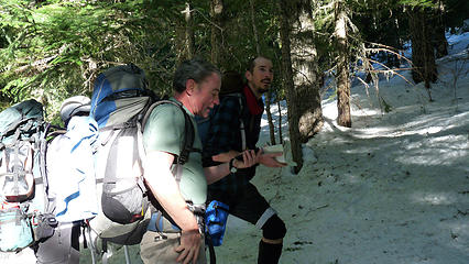 Gabriel and Barry plotting our course