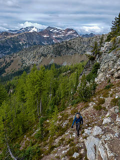 Jake making his way up Maude