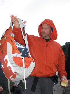 Chris admires Yet's Osprey