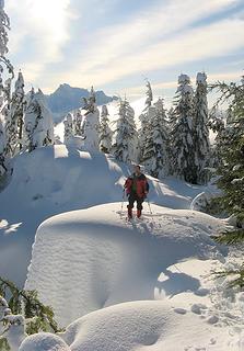 Matt near the summit, with Whitehorse