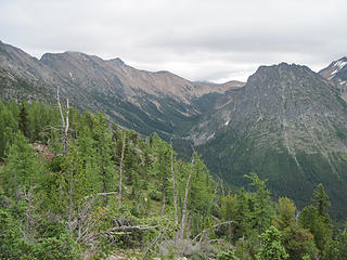 Shellrock Pass in distance