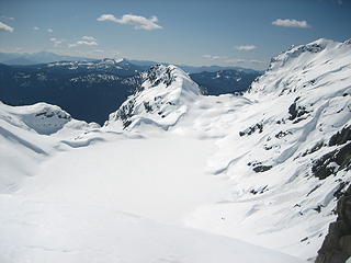 looking West over a frozen lake