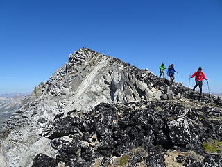 Leaving the summit