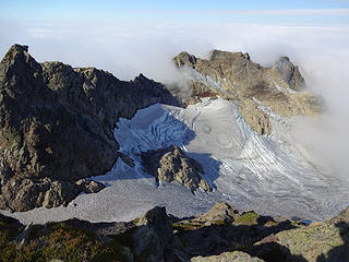 The top of the glacier while heading up.