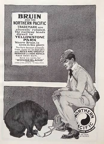 1904 Northern Pacific Railway Yellowstone National Park advertisement