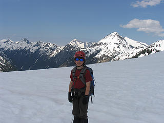 Janick at the saddleeon the ridge
