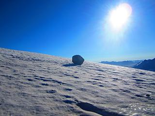 big rock that came off Disappointment Peak