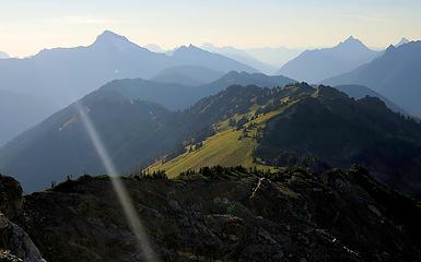 View across the meadows of Pilot Ridge