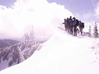 Group on the southern summit