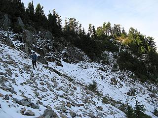 Following the way trail on the north side