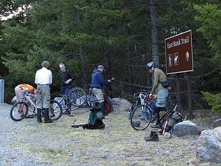 Bikes at East Bank trailhead