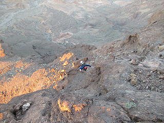 Jake on crux