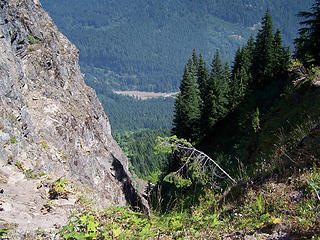 Looking down gulley on east side of Tongue.