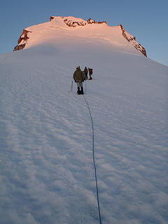 Ascending North Pitt Glacier