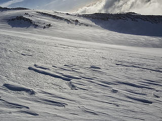 Wind swept snow