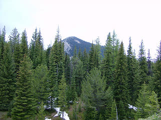 Old Scab Mtn. as seen from above Flat Iron Lk.