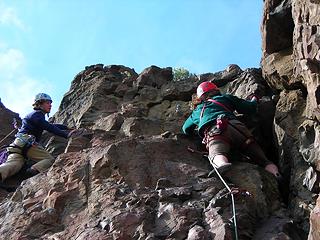topping out on my first lead...