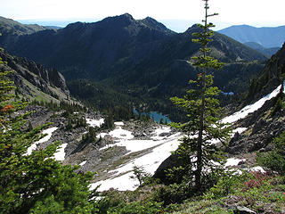 Silver Lakes from way to Hawk Peak