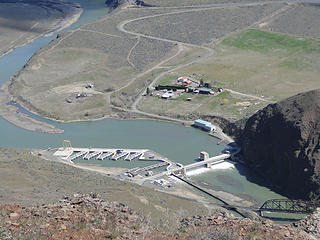 Roza diversion dam from Yakima Skyline trail.