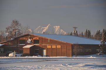 Outdoor shop with Mt. Hayes