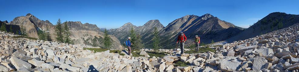 below shellrock pass. l-r: blackcap, rollo, osceola, carru, lago