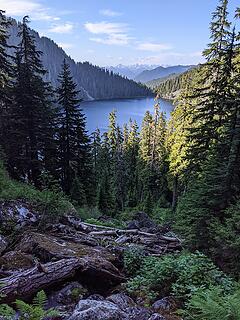 Looking back to Lower Falls Lake