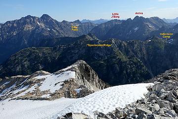 Spectacular Ridge, and the trek in from Easy Pass