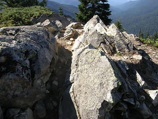 Views from view rock on way to Shriners peak summit.