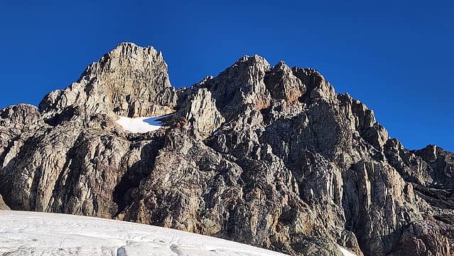 West ridge profile with summit on the left