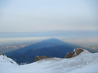 Rainier shadow with penitente