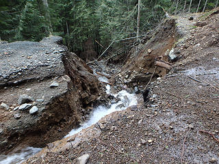 We drove another 1.5 miles to check out the road washout (Rocky Brook Road)