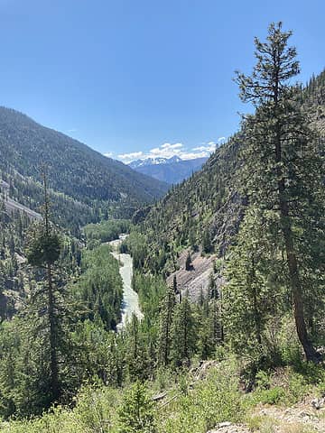 Looking down the Lost River from the Pistol Pass trail.