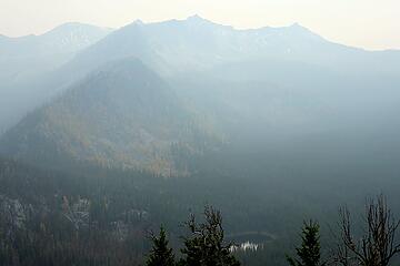 Looking upstream to Silver Lake and Eagle Pass (at right edge)