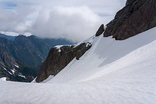 The traverse, our snow finger upper right