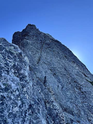 The crux off-width crack (taken during descent).