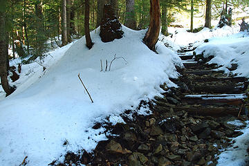 Steps along drainage c1.82mi,3240ft