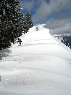 Finally on easier terrain on the ridge