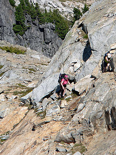 Action Betty uses her magic boots to float up to Quark to help her push a boulder out of the way 8.13.06.