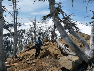 Some brown trail along the ridge