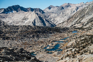 lower dusy basin, lake 10742 in the distance