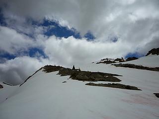 Nearing the top of the ridge